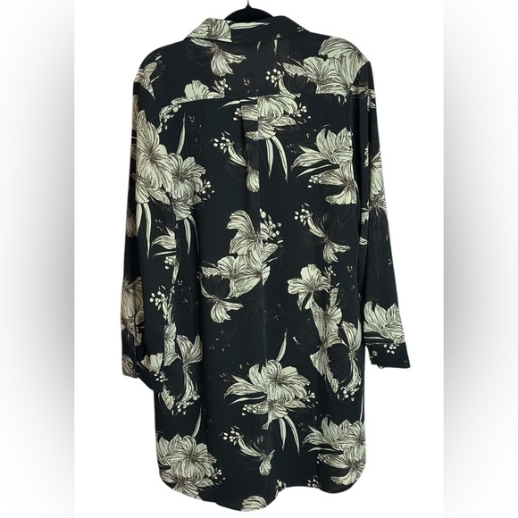 Simply Noelle Floral Button-Up Shirt Size L/XL - Picture 2 of 4